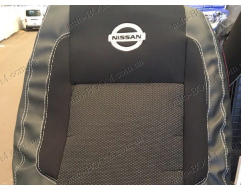 Автомобильные чехлы комбинированные Nissan Leaf 10- (Союз-Авто)