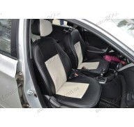 Автомобильные чехлы из экокожи Hyundai Accent 11- раздельная (Союз-Авто)