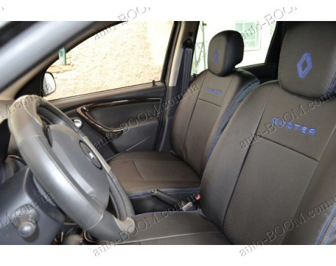 Автомобильные чехлы из экокожи Renault Duster 10- цельная (Союз-Авто)