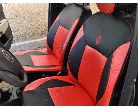 Автомобильные чехлы из экокожи Renault Lodgy 12- (Союз-Авто)