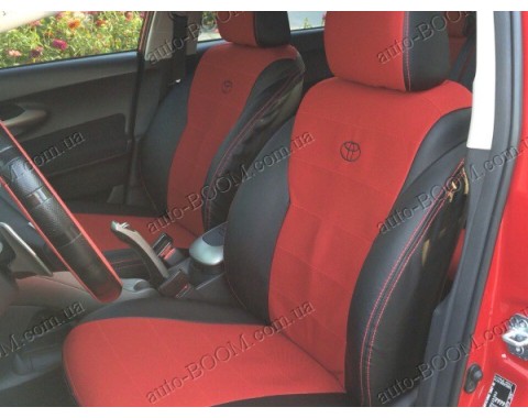 Автомобильные чехлы из экокожи Toyota Corolla 10 06-12 (Союз-Авто)