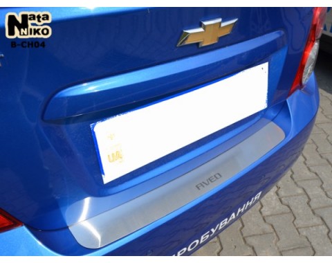 Накладка на бампер Chevrolet Aveo 3 12- (NataNiko)