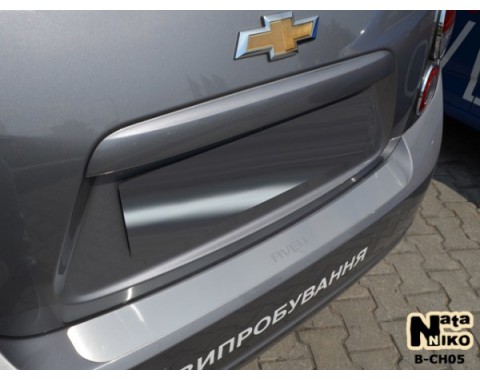 Накладка на бампер Chevrolet Aveo 3 12- хетчбек 5дверей (NataNiko)