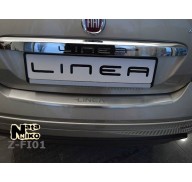 Накладка на бампер с загибом Fiat Linea 07- (NataNiko)
