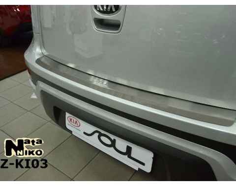 Накладка на бампер с загибом Kia Soul 08- (NataNiko)