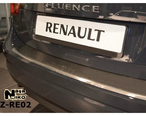 Накладка на бампер с загибом Renault Fluence 09- (NataNiko)