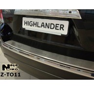 Накладка на бампер с загибом Toyota Highlander 2 07-13 (NataNiko)