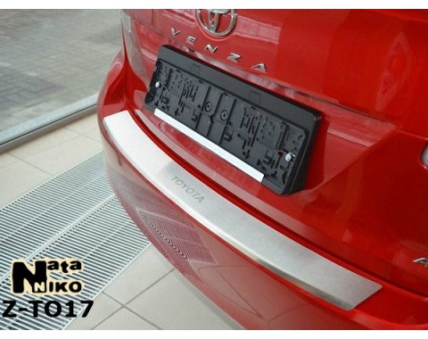 Накладка на бампер с загибом Toyota Venza 12- (NataNiko)