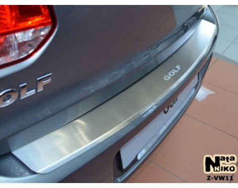Накладка на бампер с загибом VW Golf + Plus 05- (NataNiko)