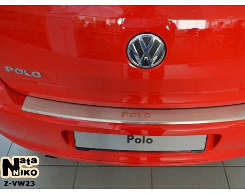 Накладка на бампер с загибом VW Polo 5 09- хетчбек 5дверей (NataNiko)