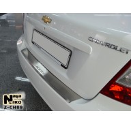 Накладка на бампер с загибом Chevrolet Lacetti 04- (NataNiko)