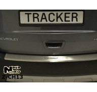 Накладка на бампер с загибом Chevrolet Tracker 13- (NataNiko)