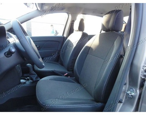 Чехлы на сиденья автомобиля Renault Logan 2 13- цельный диван (MW Brothers премиум)