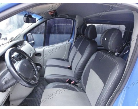 Чехлы на сиденья автомобиля Renault Trafic 01- (1+2) (MW Brothers премиум)