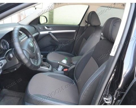 Чехлы на сиденья автомобиля Skoda Octavia A5 09-12 (MW Brothers премиум)