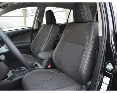 Чехлы на сиденья автомобиля Toyota RAV4 4 13- (MW Brothers премиум)