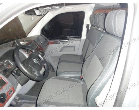 Чехлы на сиденья автомобиля VW T5 03- (1+2) (MW Brothers премиум)