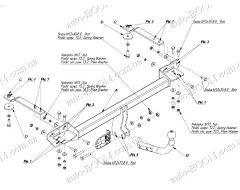 Фаркоп на Fiat Bravo 2 06-