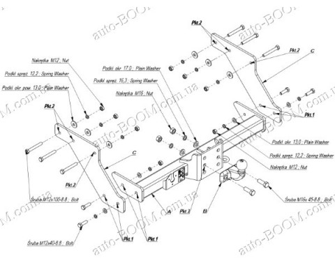 Фаркоп на Ford Transit 91-00 Pick-up