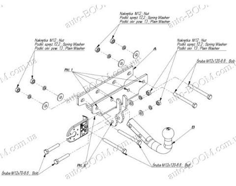 Фаркоп на Jeep Wrangler 07-