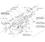 Фаркоп на Nissan NP 300 05-07, кроме бампера в виде ступеньки