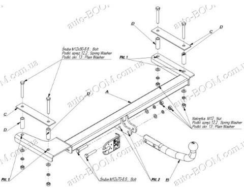 Фаркоп на Opel Vectra A 88-95 хетчбек