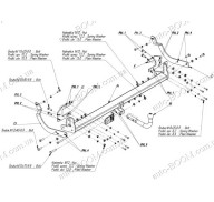 Фаркоп на Peugeot 407 04-11 универсал