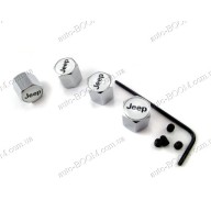 Колпачки на ниппель с логотипом Jeep Wrangler 07- (Carmos)