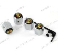 Колпачки на ниппель с логотипом Porsche Cayenne 02-10 (Carmos)
