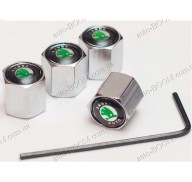 Колпачки на ниппель с логотипом Skoda Roomster 06- (Carmos)