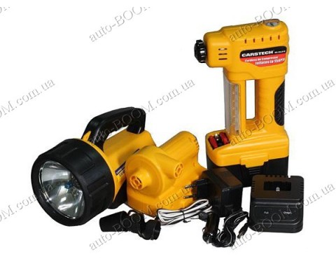 Автокомпрессор + Фонарь + Нагнетатель воздуха Carstech S-31 (Набор)
