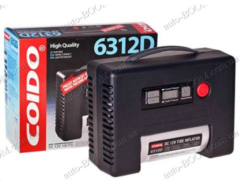 Компрессор автомобильный Coido 6312D 100psi/13Amp/20л манометр/Автостоп