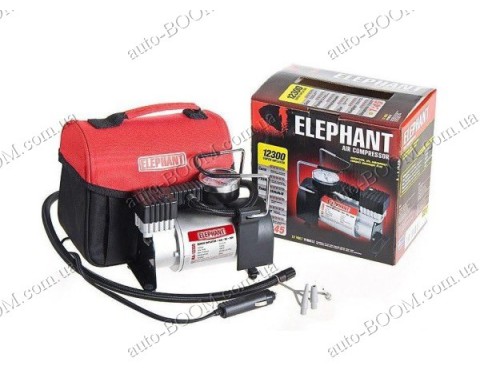 Компрессор для авто Elephant КА-12300 100psi / 12Amp / 35л / прикур./переходник с быстросъемником