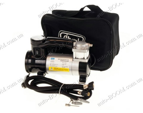 Компрессор автомобильный Тайфун КА-T12021 (Vitol) 100psi / 12Amp / 35л / фонарь / прикуриватель / переходник 