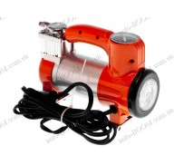 Компрессор автомобильный Тайфун КА-Т12085 (Vitol) 100psi / 10Amp / 35л / фонарь / прикуриватель / переходник 