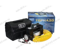Компрессор автомобильный Торнадо КА-Т12190 (Vitol) 150psi / 18Amp / 60л / клеммы / фонарь / шланг 7,5м / 2 цилиндра