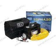 Компрессор автомобильный Торнадо КА-Т12191 (Vitol) 150psi / 23Amp / 60л / клеммы / фонарь / шланг 7,5м / 2 цилиндра