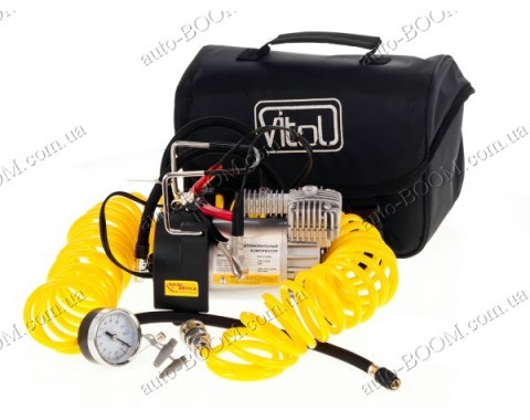 Компрессор автомобильный Ураган КА-У12055 (Vitol) 150psi / 23Amp / 35л / клеммы / шланг 7,5м