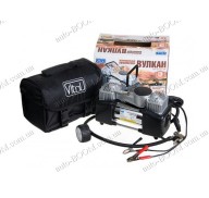 Компрессор автомобильный Вулкан КА-В12120 (Vitol) 150psi / 23Amp / 60л / клеммы / 2 цилиндра / автостоп