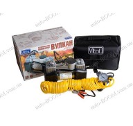Компрессор автомобильный Вулкан КА-В12121 (Vitol) 150psi / 23Amp / 60л / клеммы / шланг 7,5м с дефлятором / 2 цилиндра