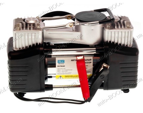 Компрессор автомобильный Вулкан КА-В12123 (Vitol) 150psi / 18Amp / 60л / клеммы / 2 цилиндра