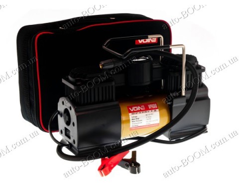 Компрессор автомобильный Voin VP-600 150psi / 27Amp / 50л / клеммы / 2 цилиндра