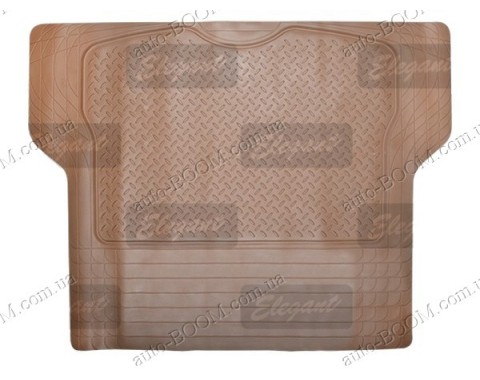 Универсальный резиновый коврик в багажник бежевый (Elegant)