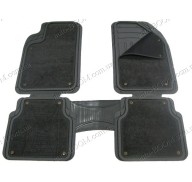 Универсальные коврики зима+лето черные + перемычка (Elegant)