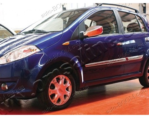 Молдинги дверей Chery Kimo 06- 4шт нерж (Omsaline)