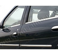 Молдинги дверей Renault Logan 04-13 4шт нерж (Omsaline)