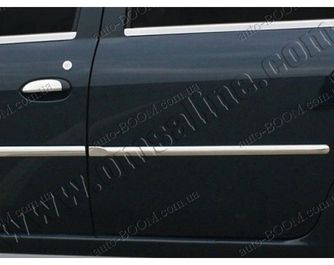 Молдинги дверей Renault Logan Facelift 08- 4шт нерж (Omsaline)