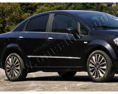 Молдинги дверей Fiat Linea 07- 4шт нерж (Omsaline)