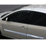 Молдинги дверей Ford Fiesta FL 5 05-08 хетчбек 5дверей, широкие 4шт нерж (Omsaline)