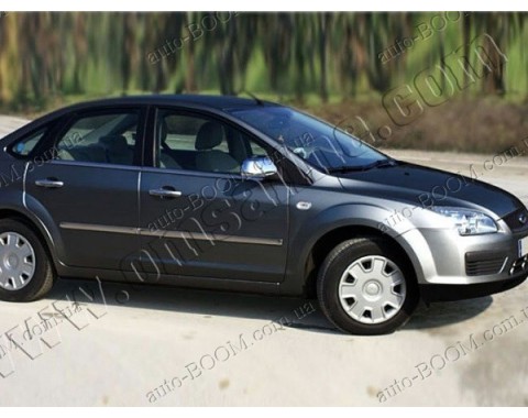 Молдинги дверей Ford Focus 2 05-08 хетчбек 3двер, 4шт нерж (Omsaline)